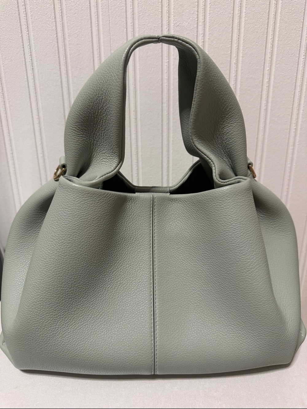 Polene Numero Neuf Mint Green Leather Handbag - Picture 12 of 14